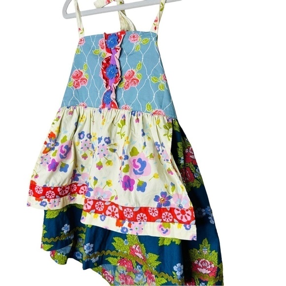 Matilda Jane Lark Lakes Ellie‎ Apron Halter Tie Top Girls Size 8 - Picture 2 of 6